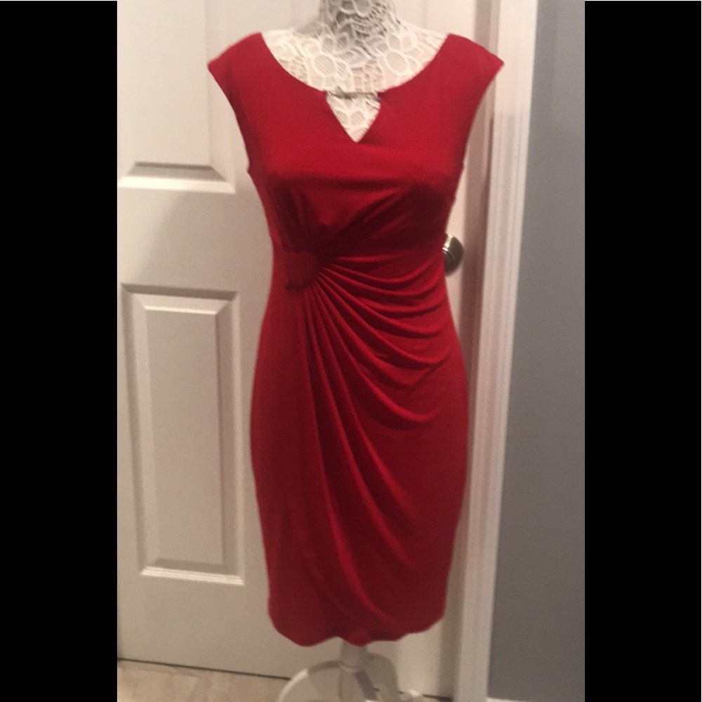 Connected apparel Cap Sleeve Gathered Dress